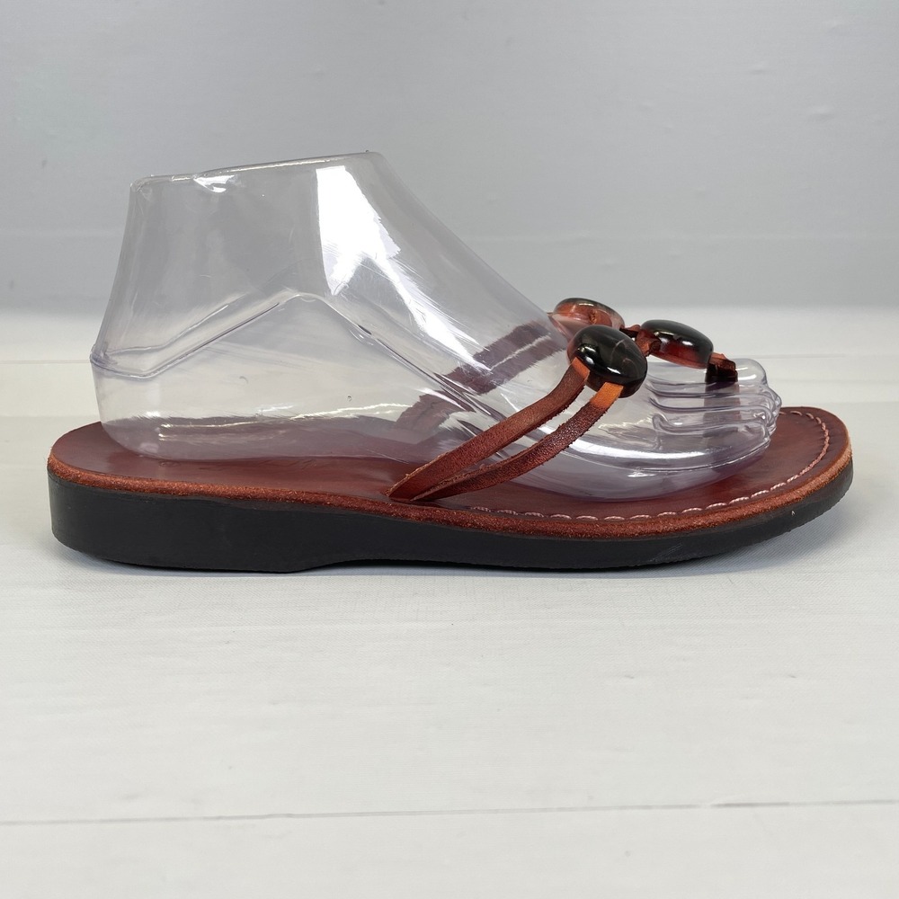 Camel Sandals Womens Size 39 US 8 Brown Leather Slip On Casual Strappy Shoes